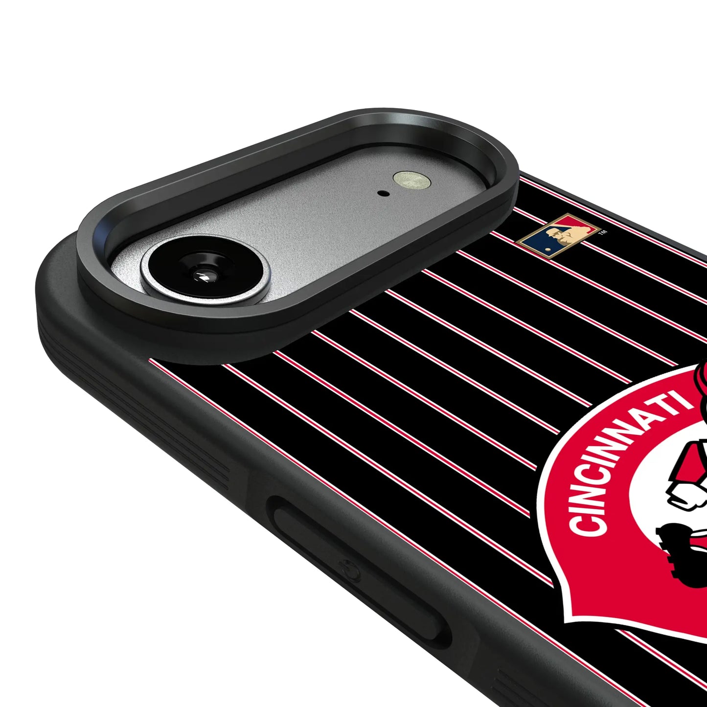 Cincinnati Reds 1974-1992 - Cooperstown Collection Pinstripe Bump Phone Case for Apple iPhone