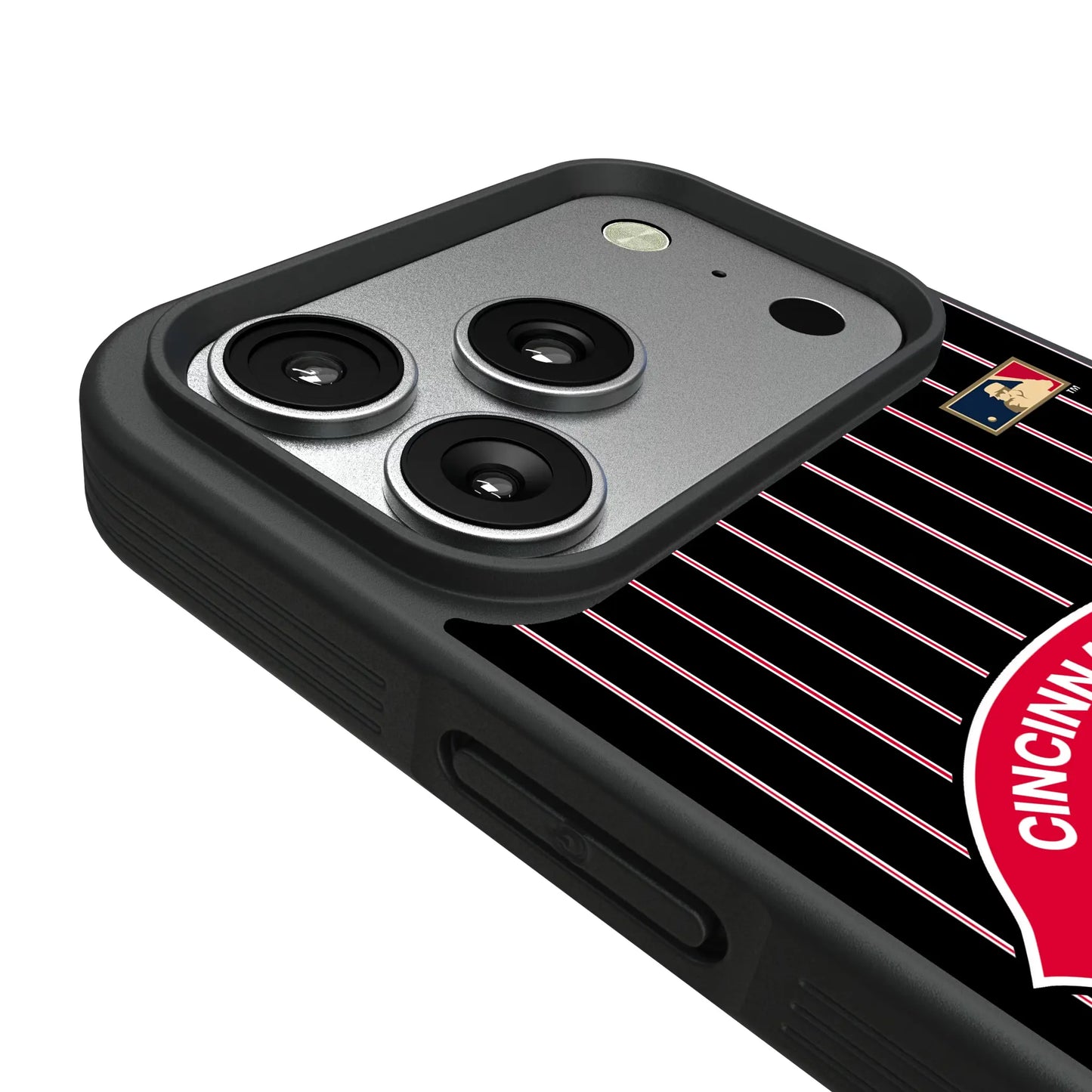 Cincinnati Reds 1974-1992 - Cooperstown Collection Pinstripe Bump Phone Case for Apple iPhone