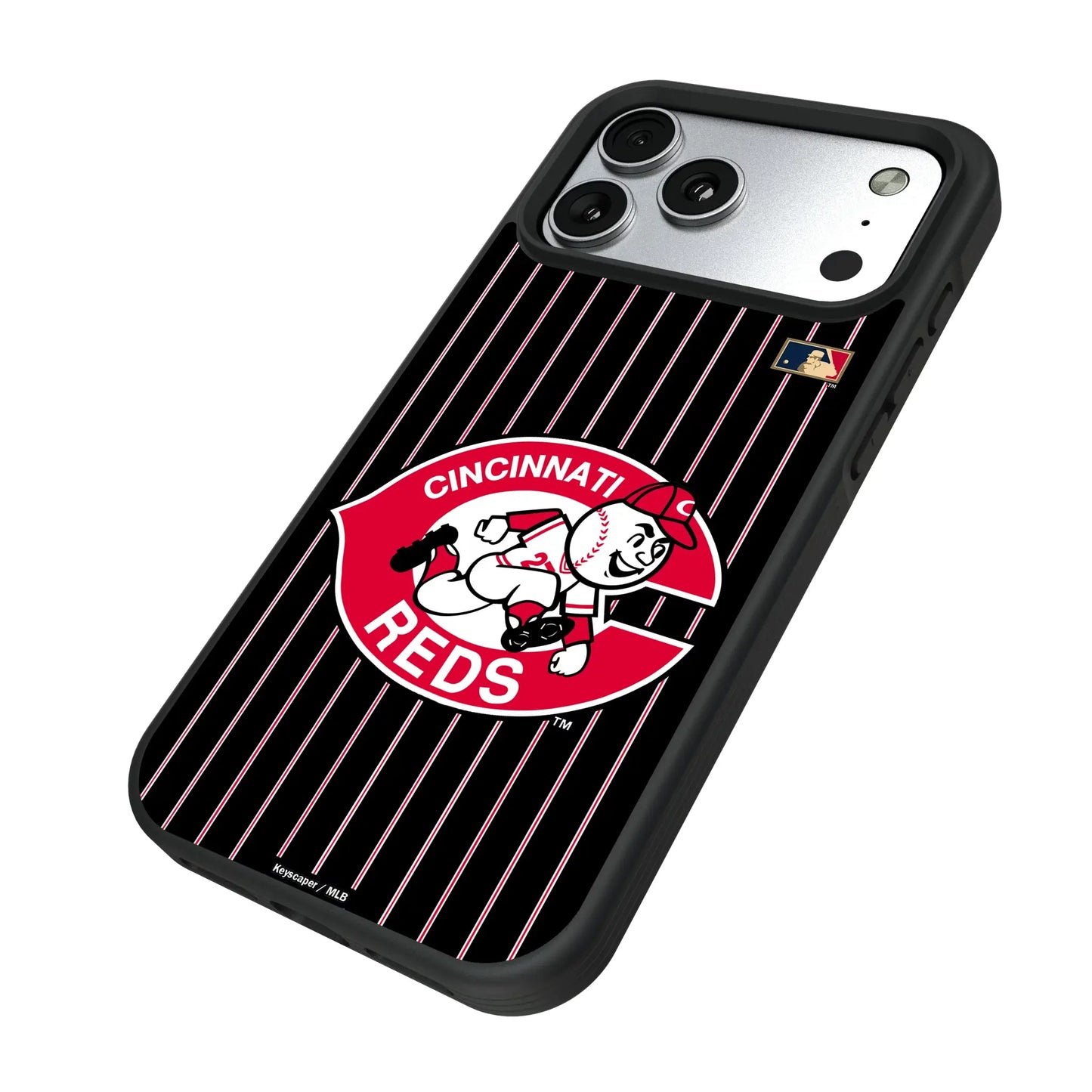 Cincinnati Reds 1974-1992 - Cooperstown Collection Pinstripe Bump Phone Case for Apple iPhone