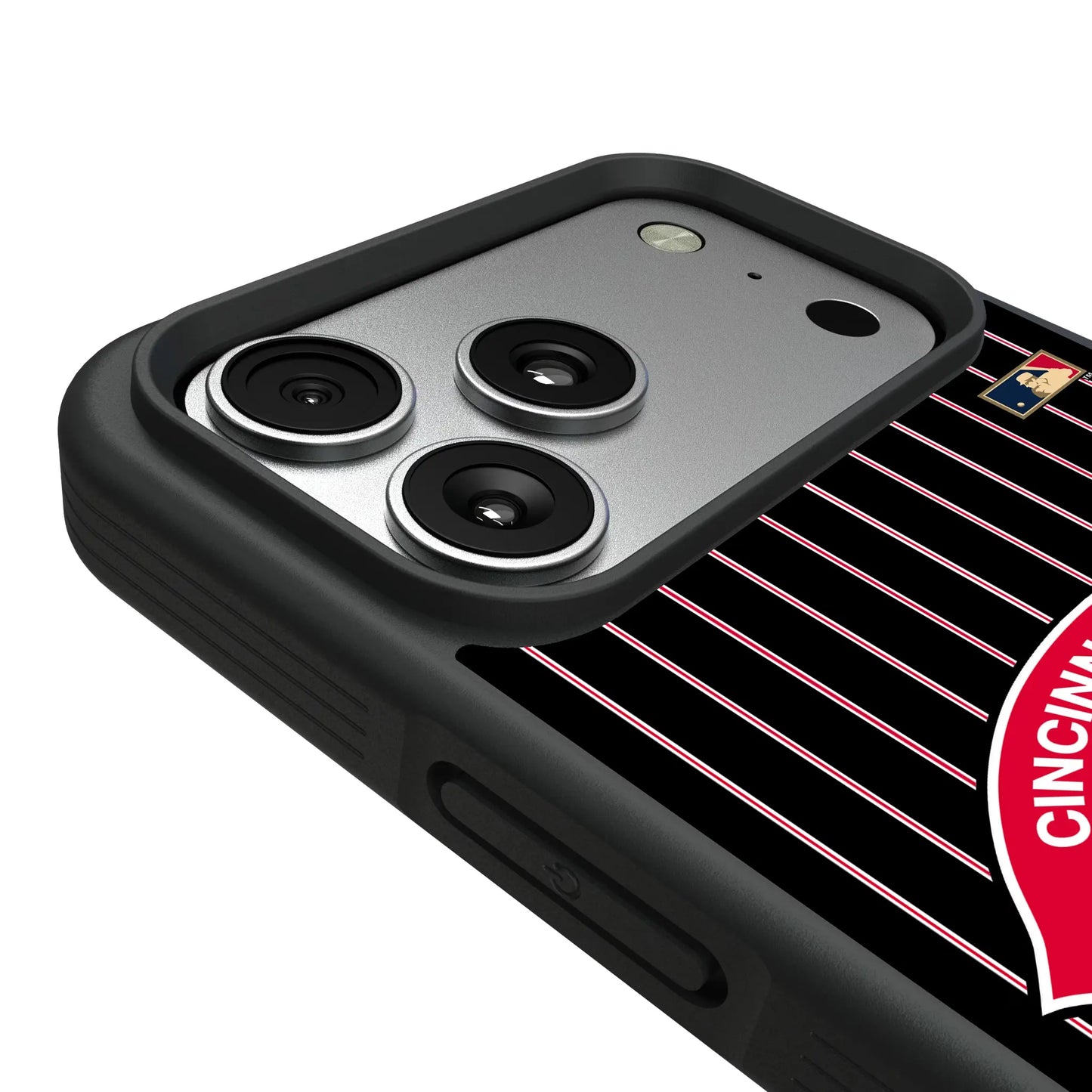 Cincinnati Reds 1974-1992 - Cooperstown Collection Pinstripe Bump Phone Case for Apple iPhone