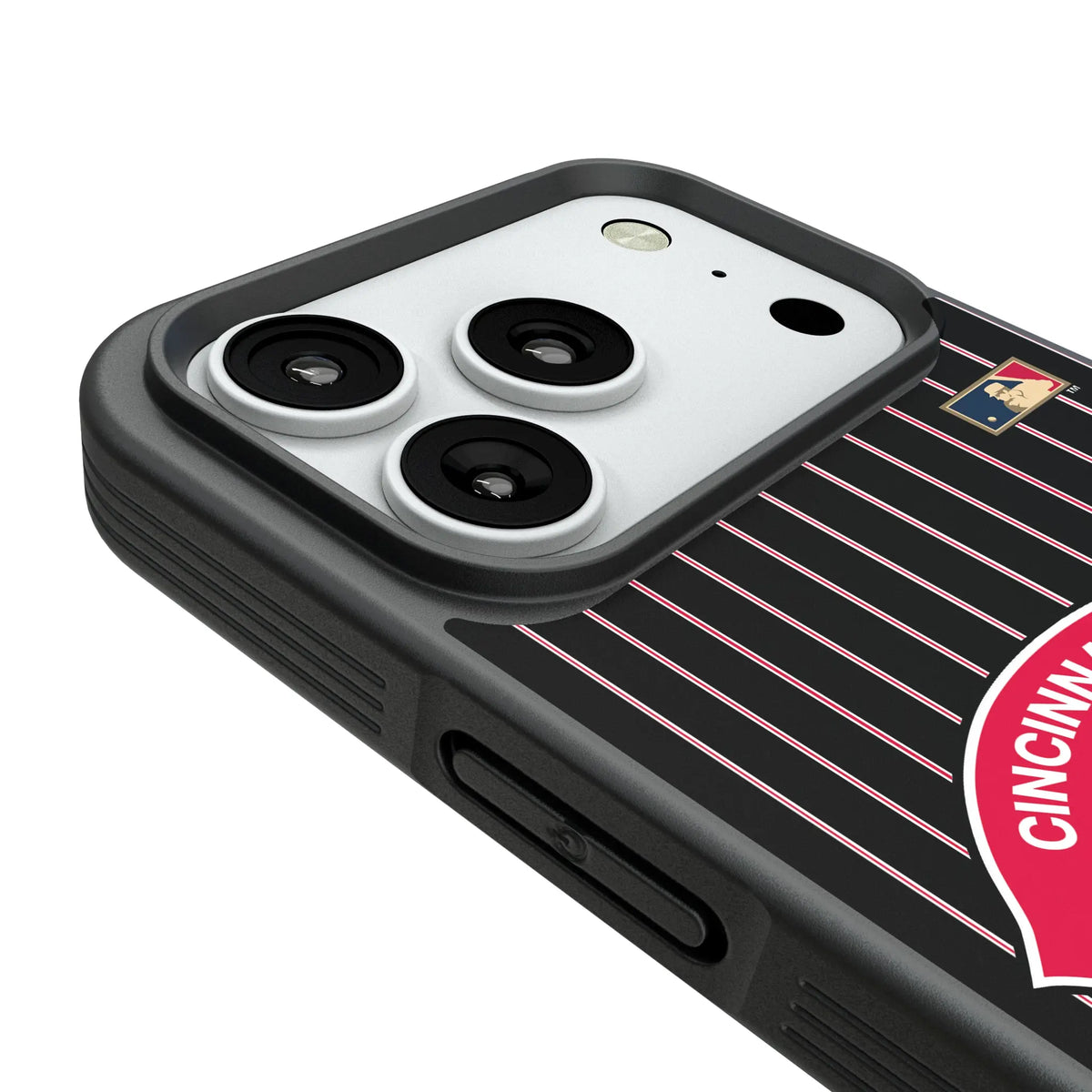 Cincinnati Reds 1974-1992 - Cooperstown Collection Pinstripe Bump Phone Case for Apple iPhone