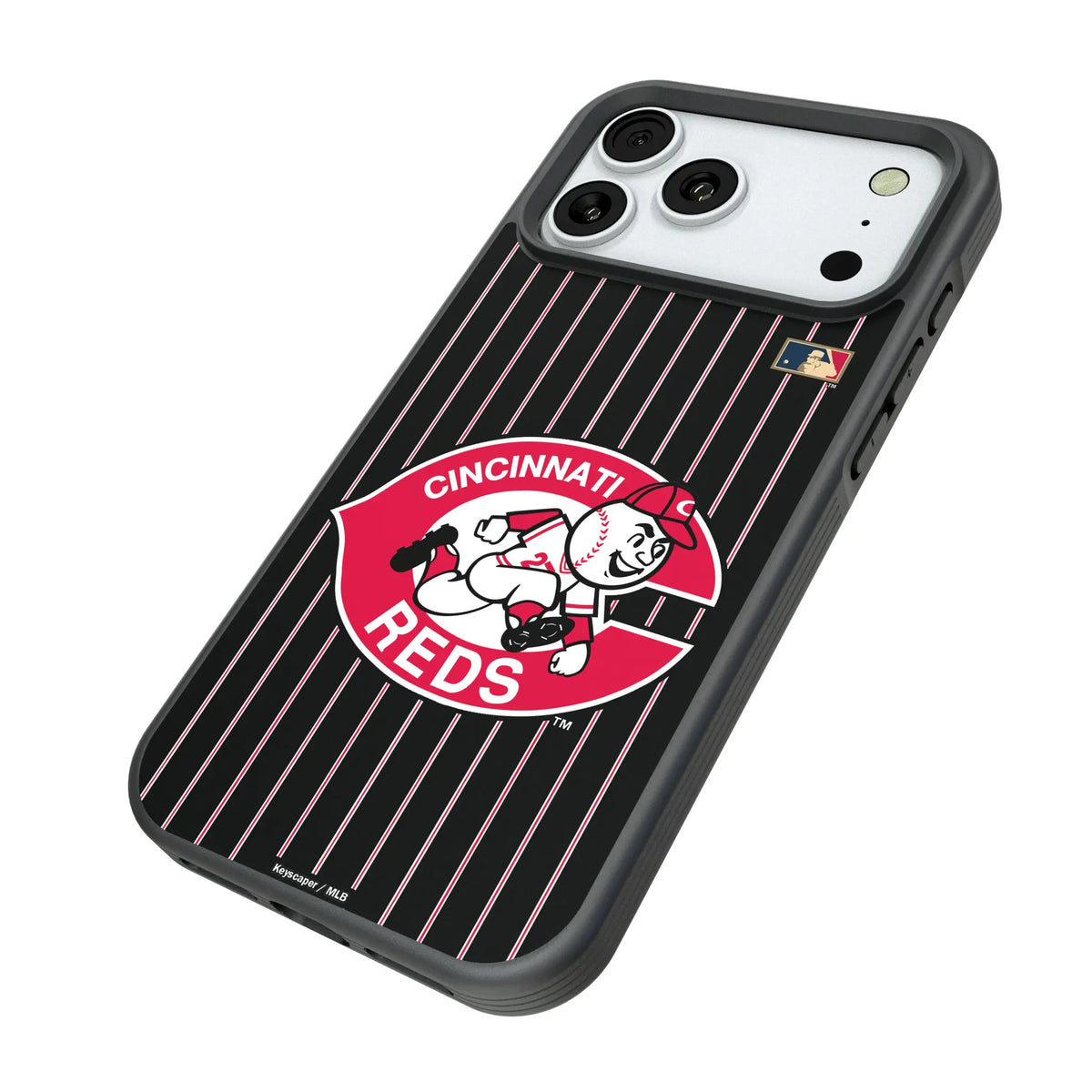 Cincinnati Reds 1974-1992 - Cooperstown Collection Pinstripe Bump Phone Case for Apple iPhone