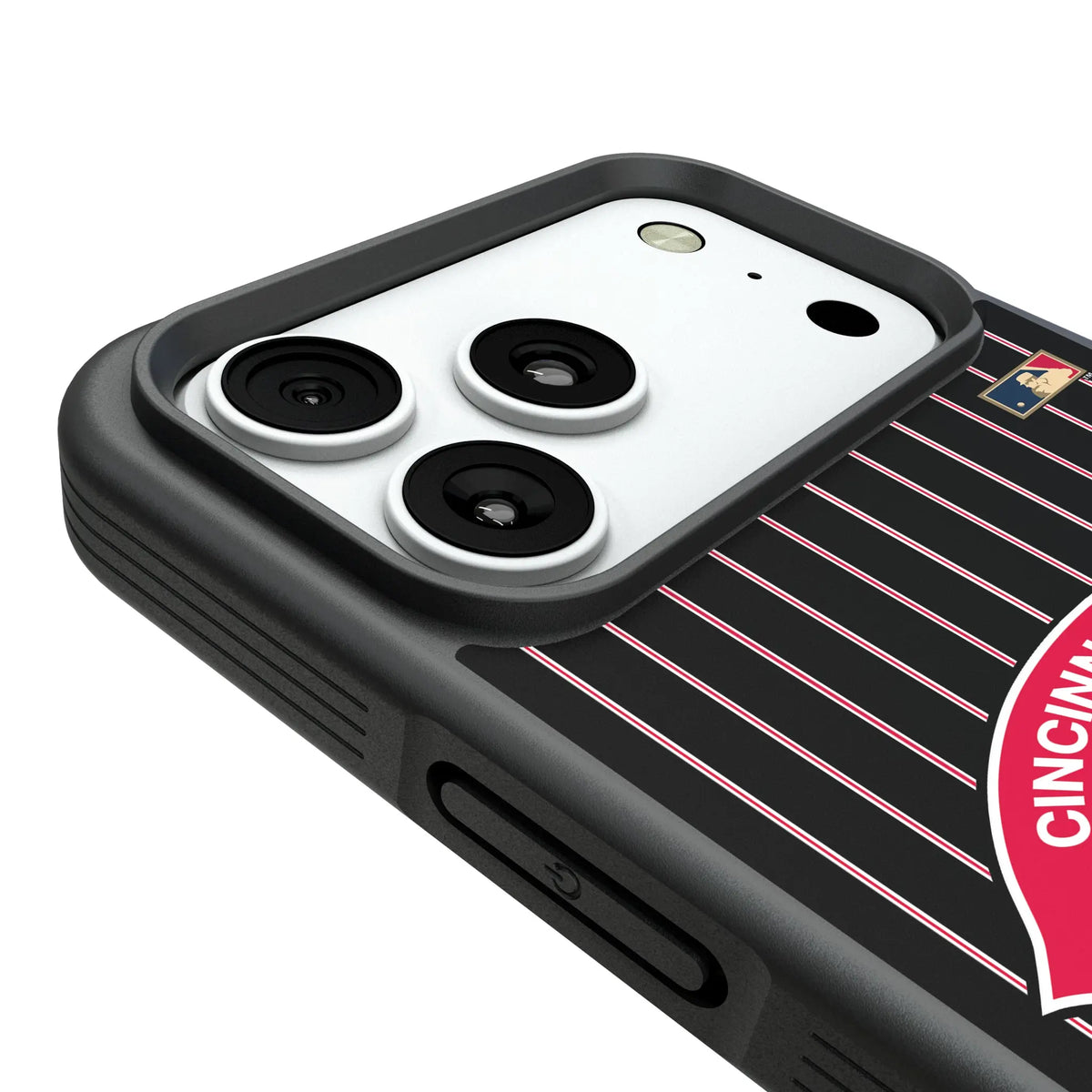 Cincinnati Reds 1974-1992 - Cooperstown Collection Pinstripe Bump Phone Case for Apple iPhone