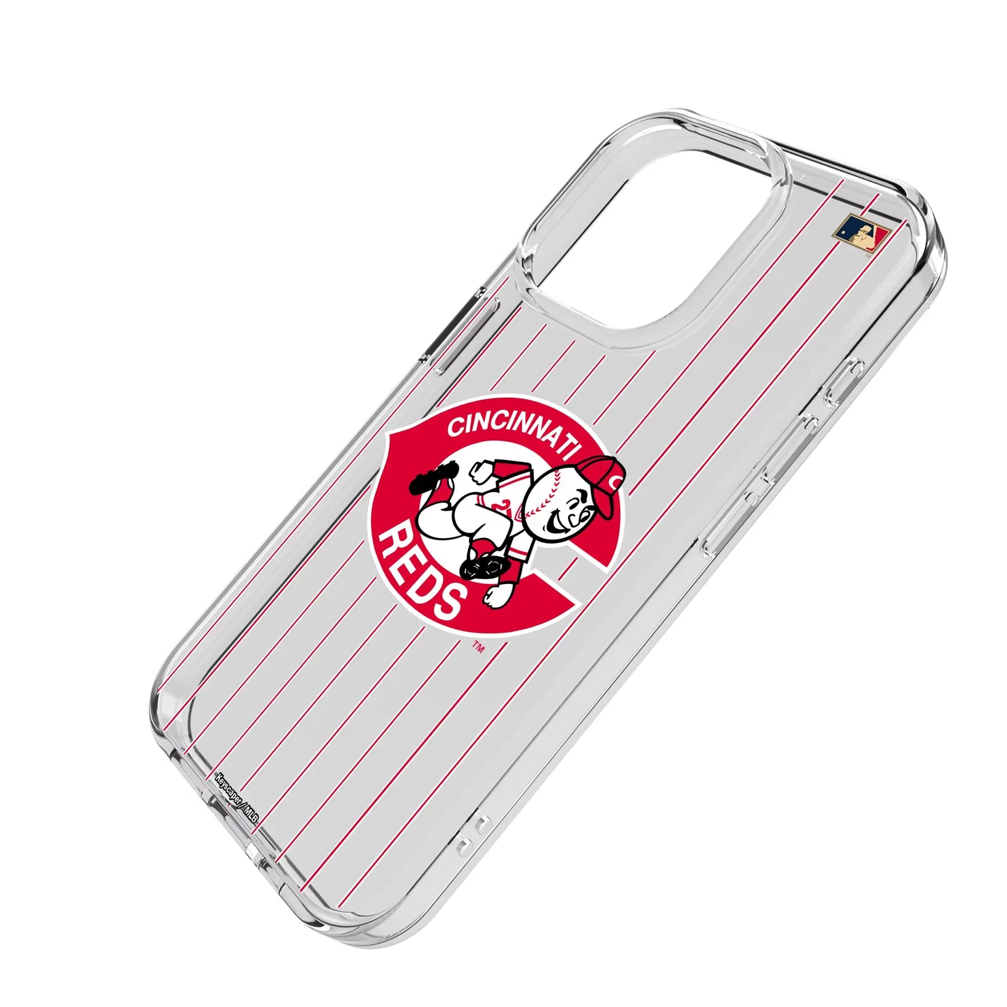 Cincinnati Reds 1974-1992 - Cooperstown Collection Pinstripe Clear Phone Case for Apple iPhone
