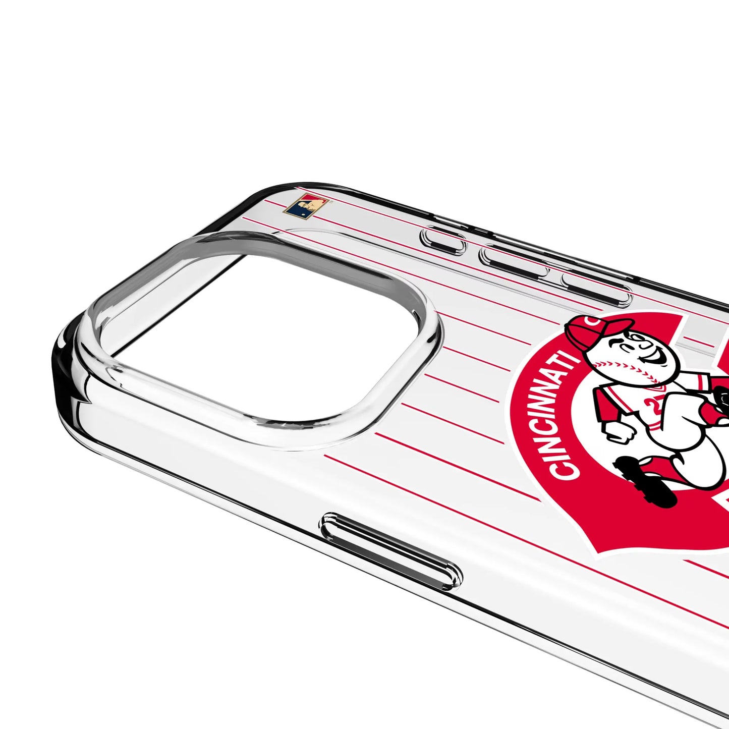 Cincinnati Reds 1974-1992 - Cooperstown Collection Pinstripe Clear Phone Case for Apple iPhone