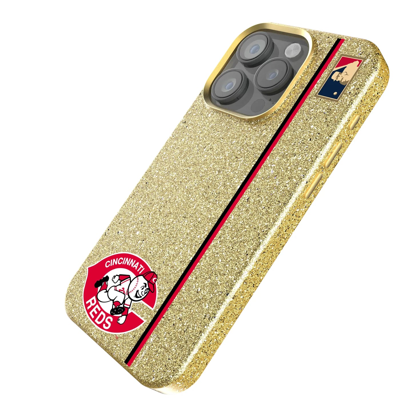 Cincinnati Reds 1974-1992 - Cooperstown Collection Sidebar Bling Phone Case for Apple iPhone