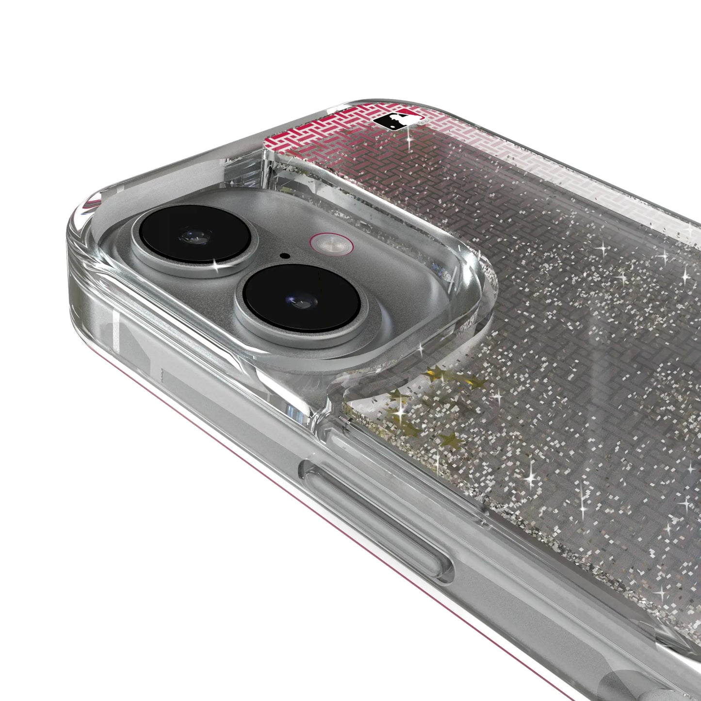 Cincinnati Reds Linen Glitter Phone Case for Apple iPhone