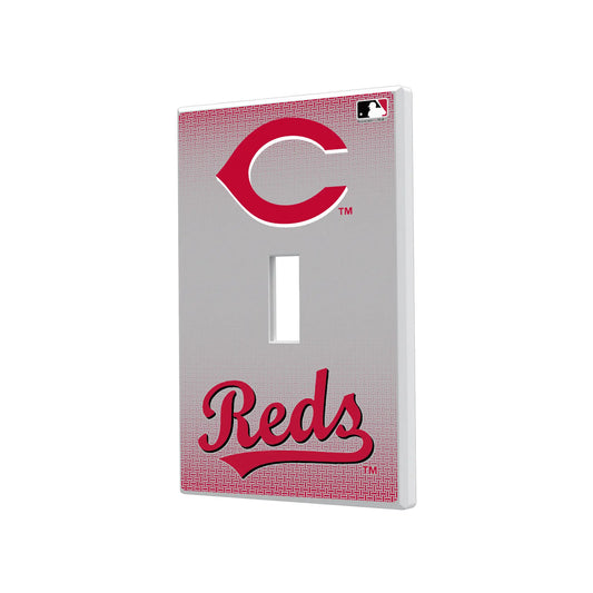 Cincinnati Reds Linen Hidden-Screw Light Switch Plate