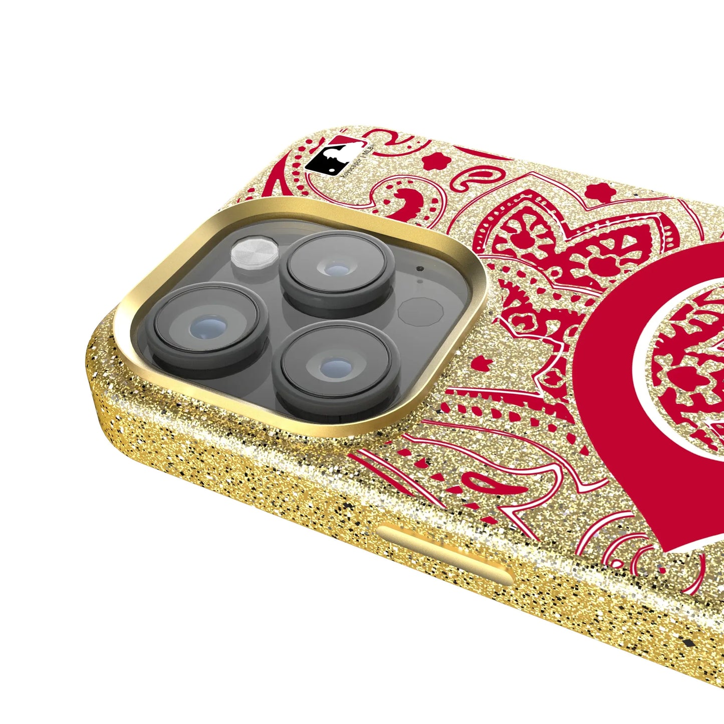 Cincinnati Reds Paisley Bling Phone Case for Apple iPhone