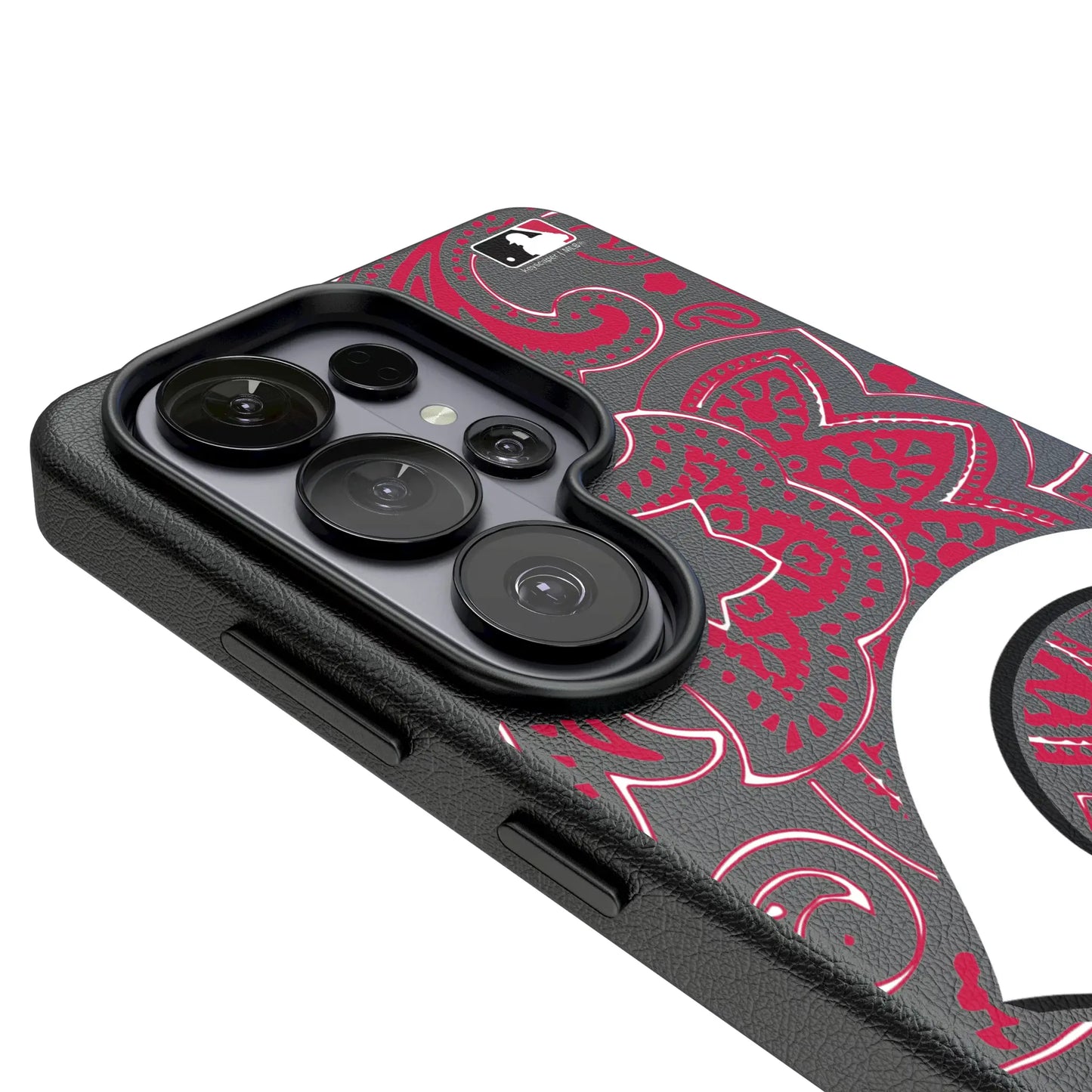 Cincinnati Reds Paisley MagSafe Compatible Phone Case for Samsung Galaxy