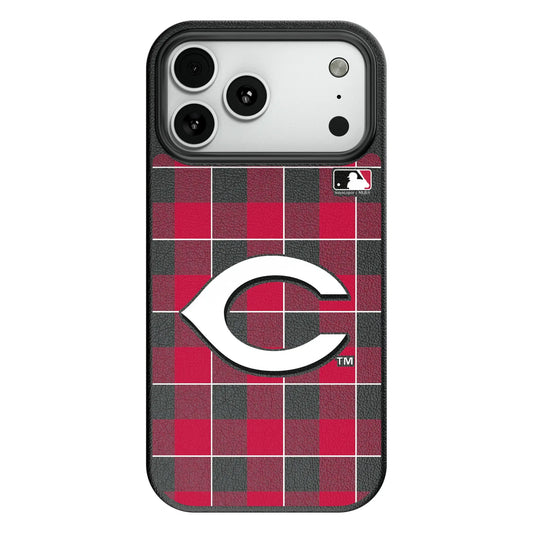 Cincinnati Reds Plaid MagSafe Compatible Phone Case for Apple iPhone