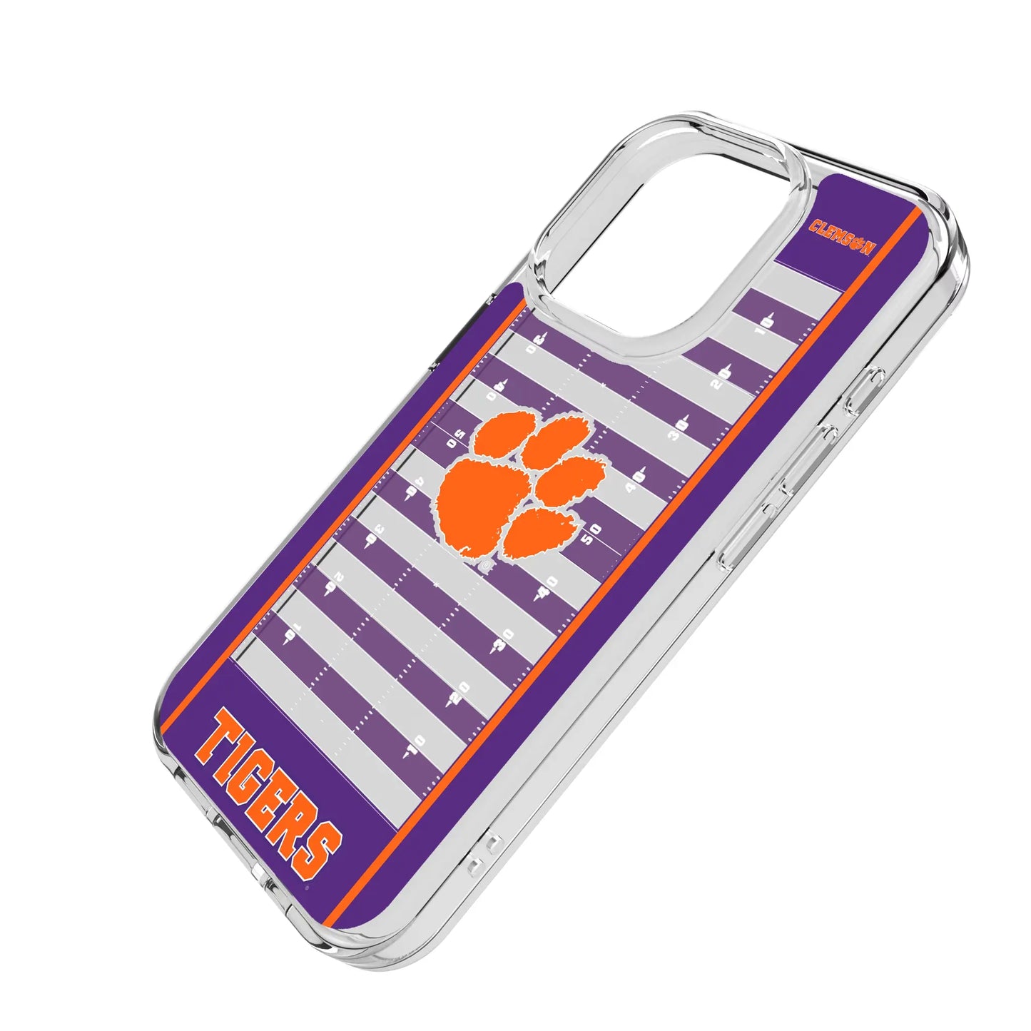 Clemson University Tigers Field Clear Phone Case for Apple iPhone