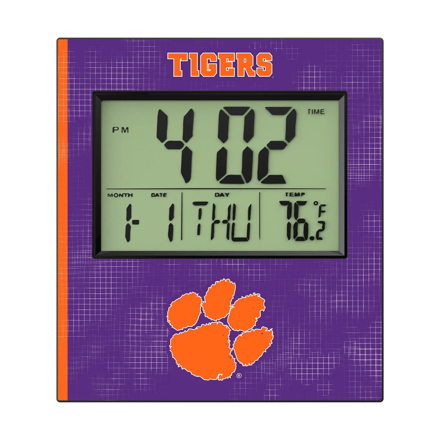 Clemson University Tigers Hatch Wall Clock