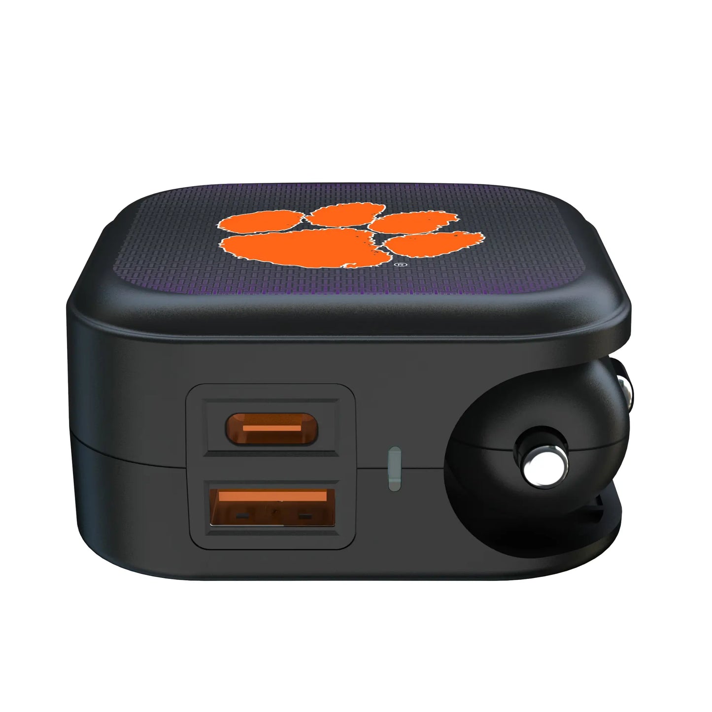 Clemson University Tigers Linen 2 in 1 USB A/C Charger