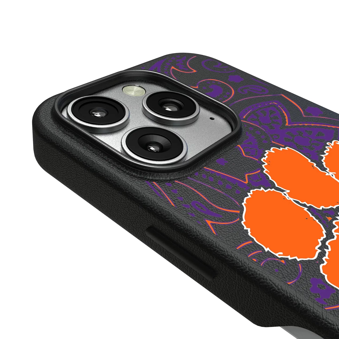Clemson University Tigers Paisley MagSafe Compatible Phone Case for Apple iPhone