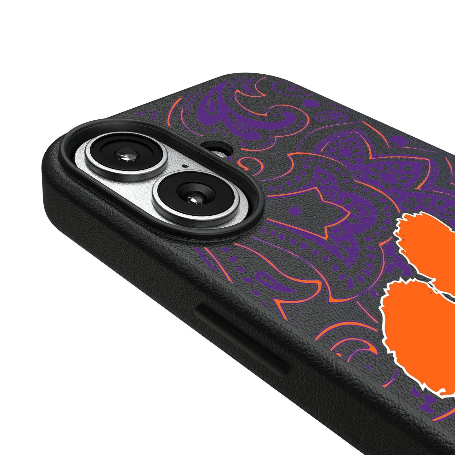 Clemson University Tigers Paisley MagSafe Compatible Phone Case for Apple iPhone