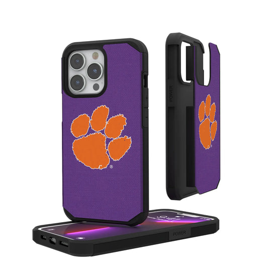 Clemson University Tigers Solid Rugged Phone Case for Apple iPhone