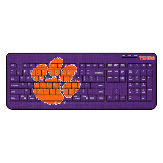 Clemson University Tigers Solid Wireless USB Keyboard