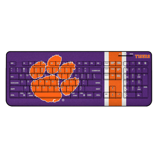 Clemson University Tigers Stripe Wireless USB Keyboard