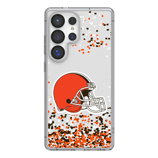 Cleveland Browns Confetti Clear Phone Case for Samsung Galaxy