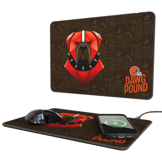 Cleveland Browns Deco 15-Watt Wireless Charger and Mouse Pad
