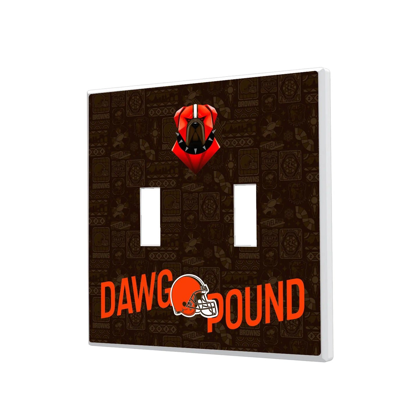 Cleveland Browns Deco Hidden-Screw Light Switch Plate
