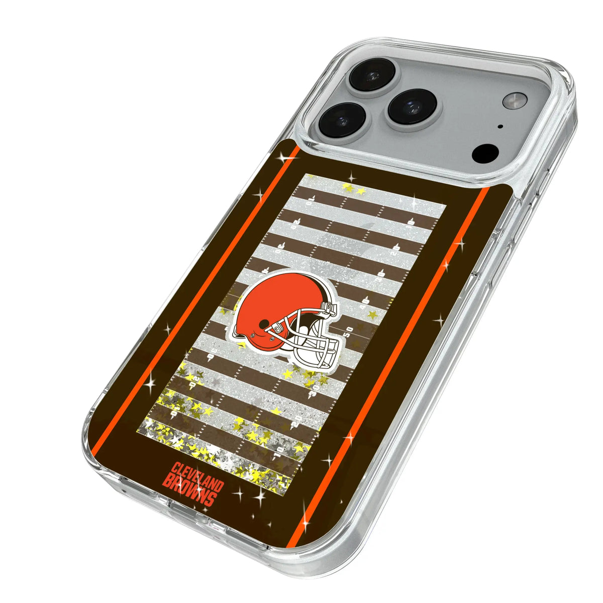 Cleveland Browns Field Glitter Phone Case for Apple iPhone