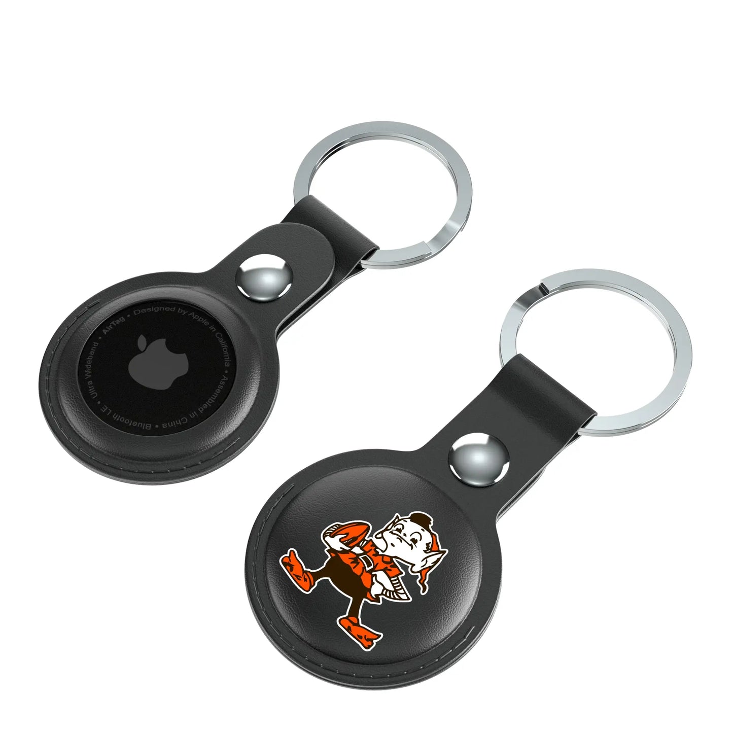 Cleveland Browns Historic Collection Insignia Black Airtag Holder 2-Pack