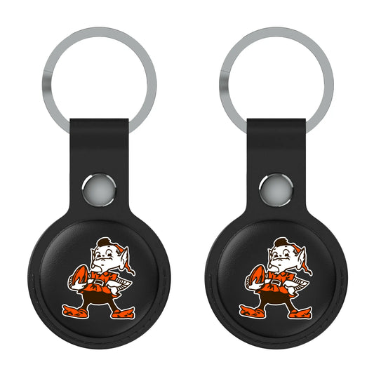Cleveland Browns Historic Collection Insignia Black Airtag Holder 2-Pack