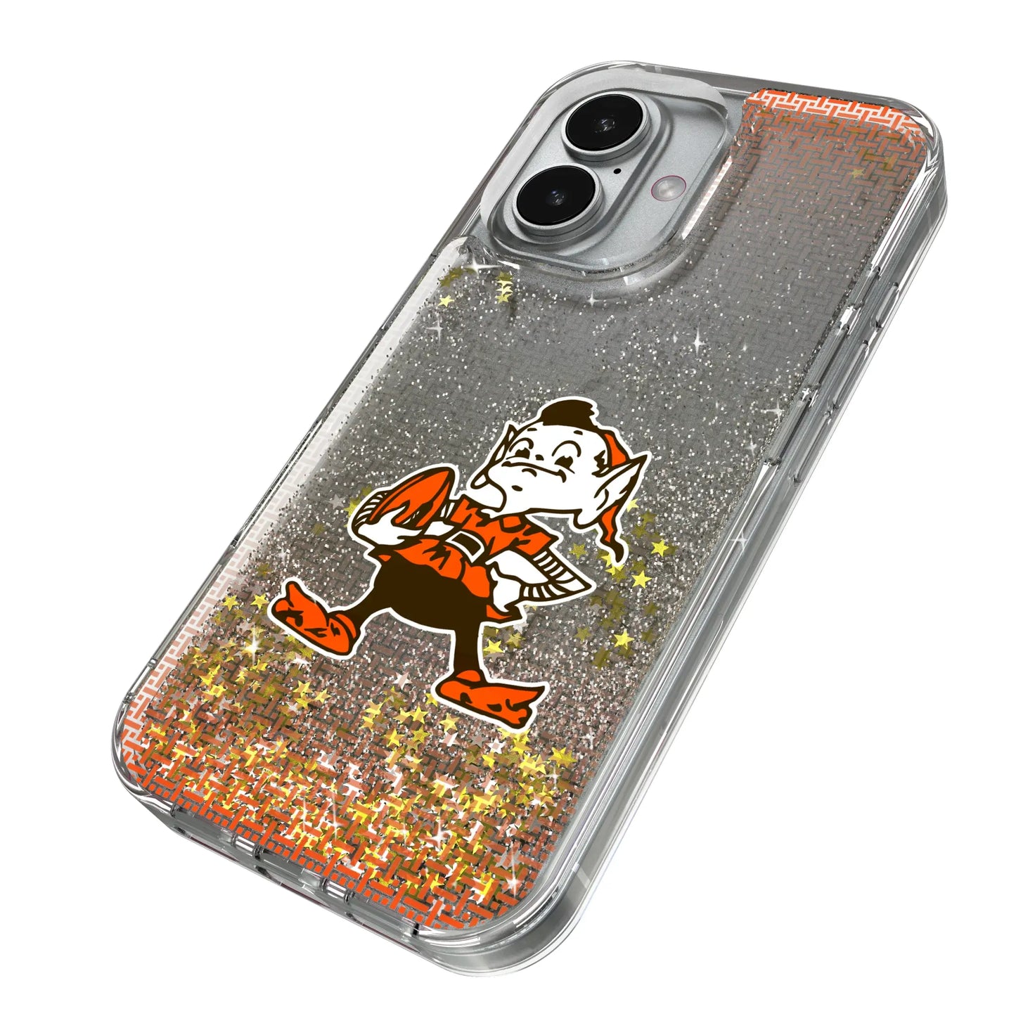 Cleveland Browns Historic Collection Linen Glitter Phone Case for Apple iPhone