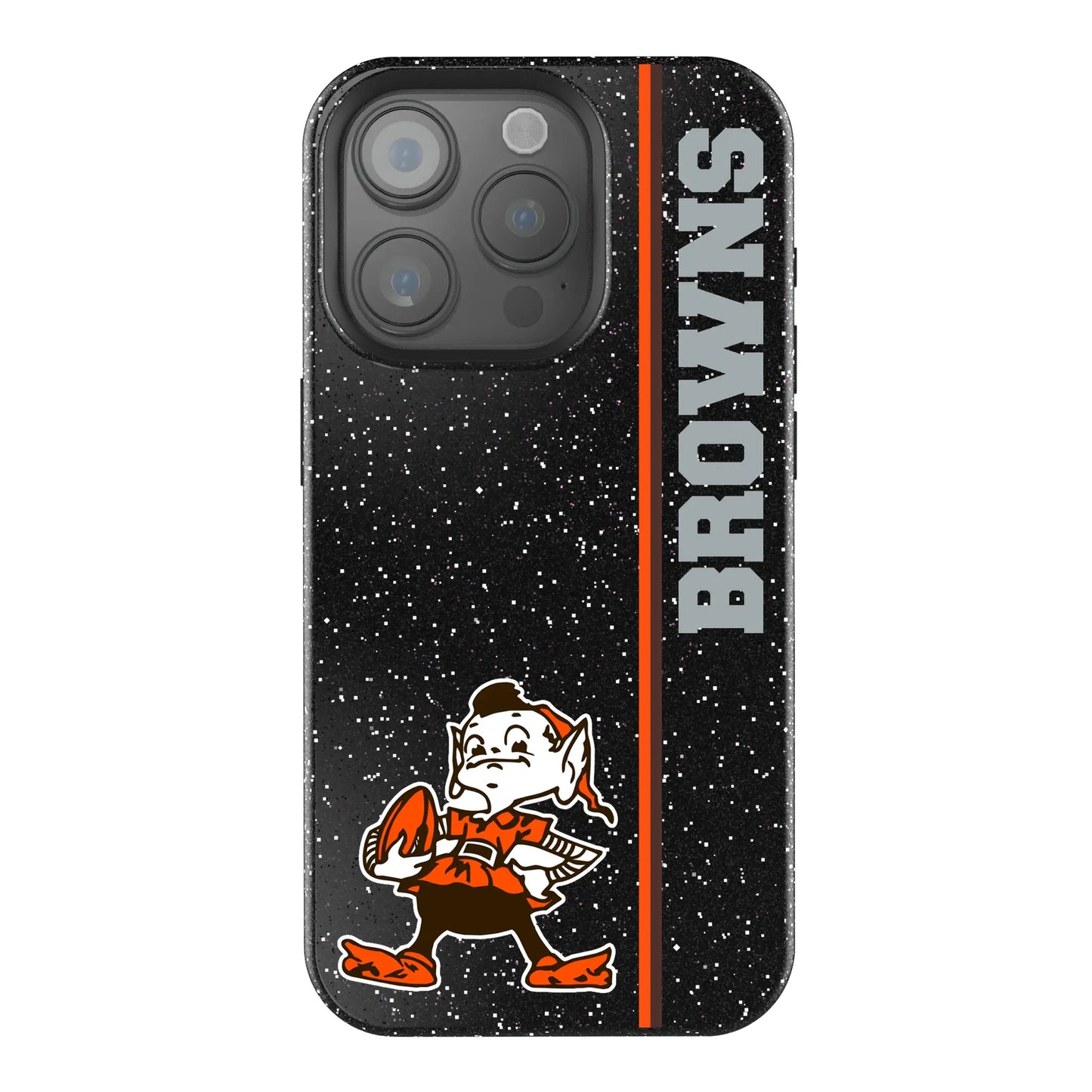 Cleveland Browns Historic Collection Sidebar Black Bling Phone Case for Apple iPhone