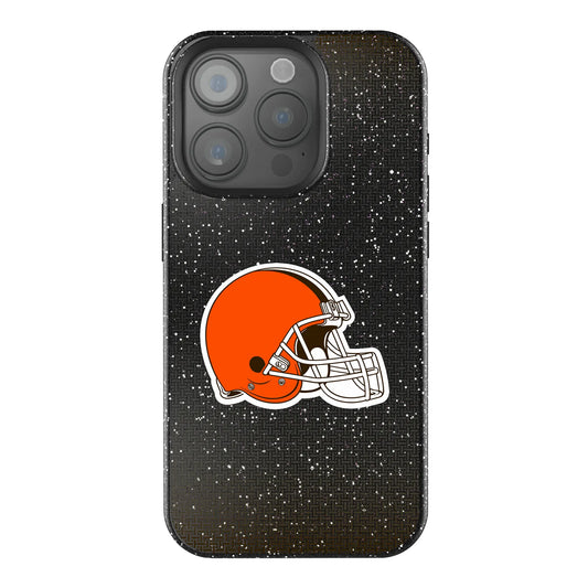 Cleveland Browns Linen Black Bling Phone Case for Apple iPhone