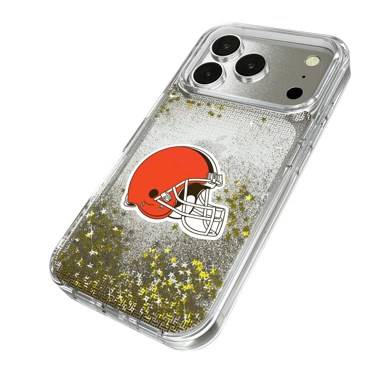 Cleveland Browns Linen Glitter Phone Case for Apple iPhone