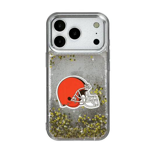Cleveland Browns Linen Glitter Phone Case for Apple iPhone