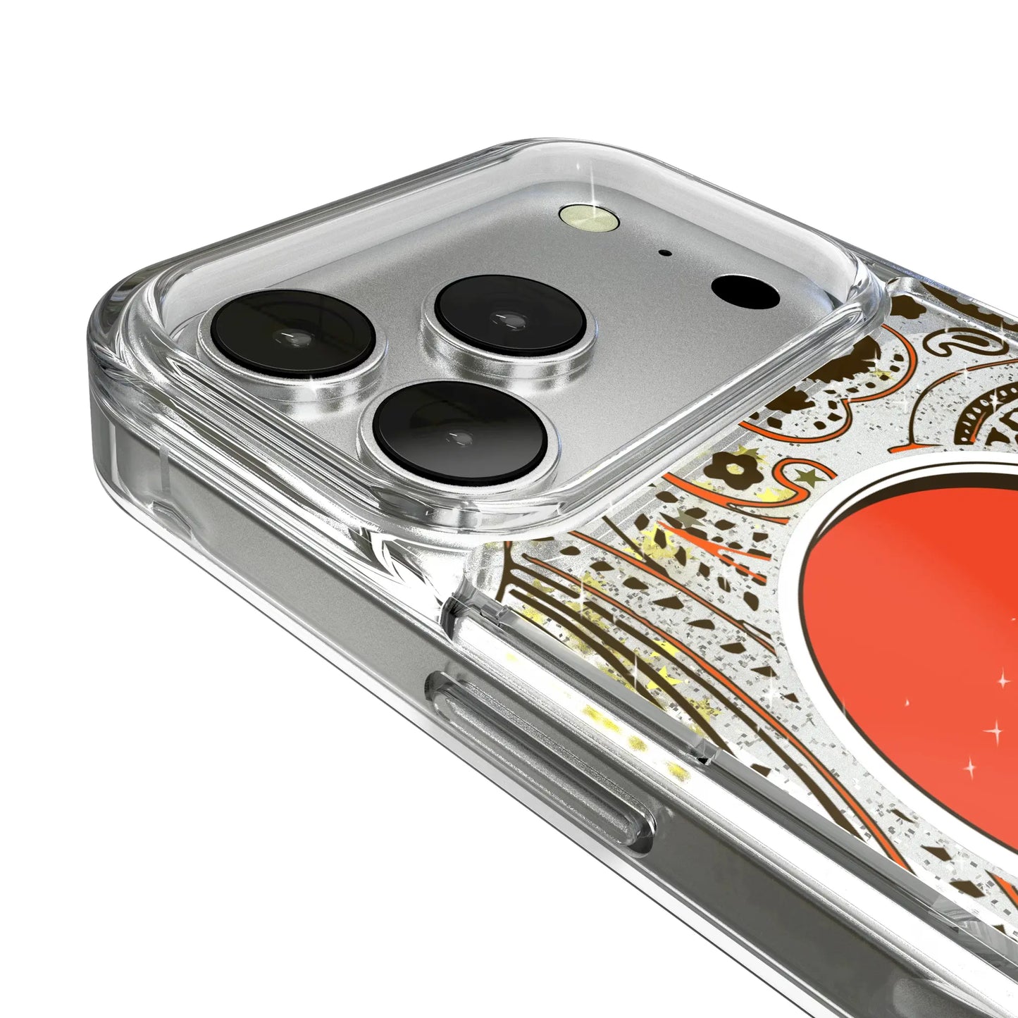 Cleveland Browns Paisley Glitter Phone Case for Apple iPhone