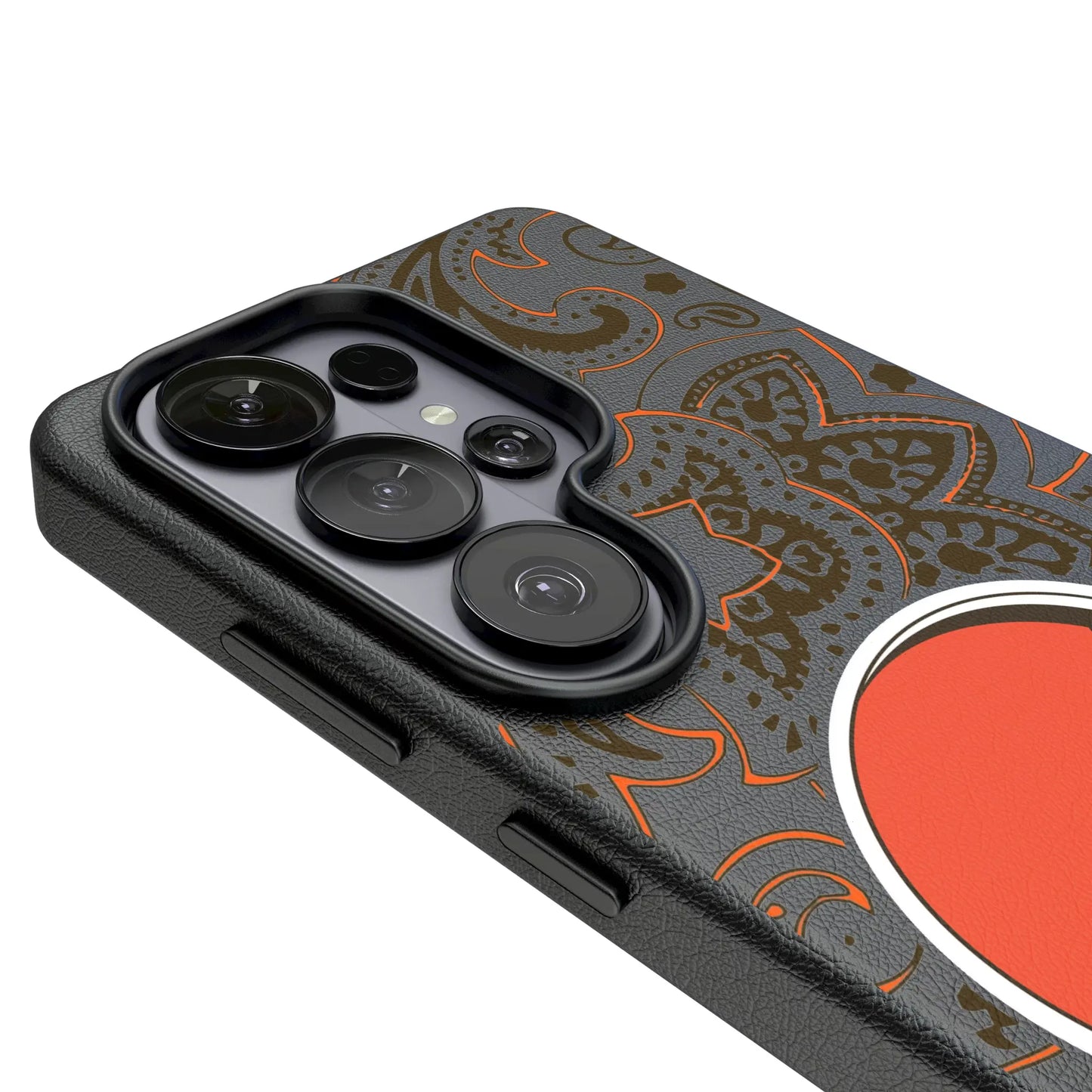 Cleveland Browns Paisley MagSafe Compatible Phone Case for Samsung Galaxy