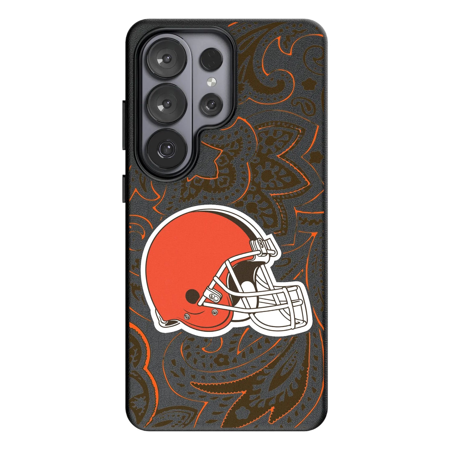 Cleveland Browns Paisley MagSafe Compatible Phone Case for Samsung Galaxy