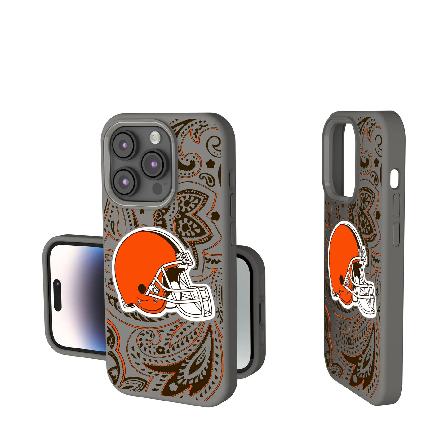 Cleveland Browns Paisley Soft Touch Phone Case for Apple iPhone