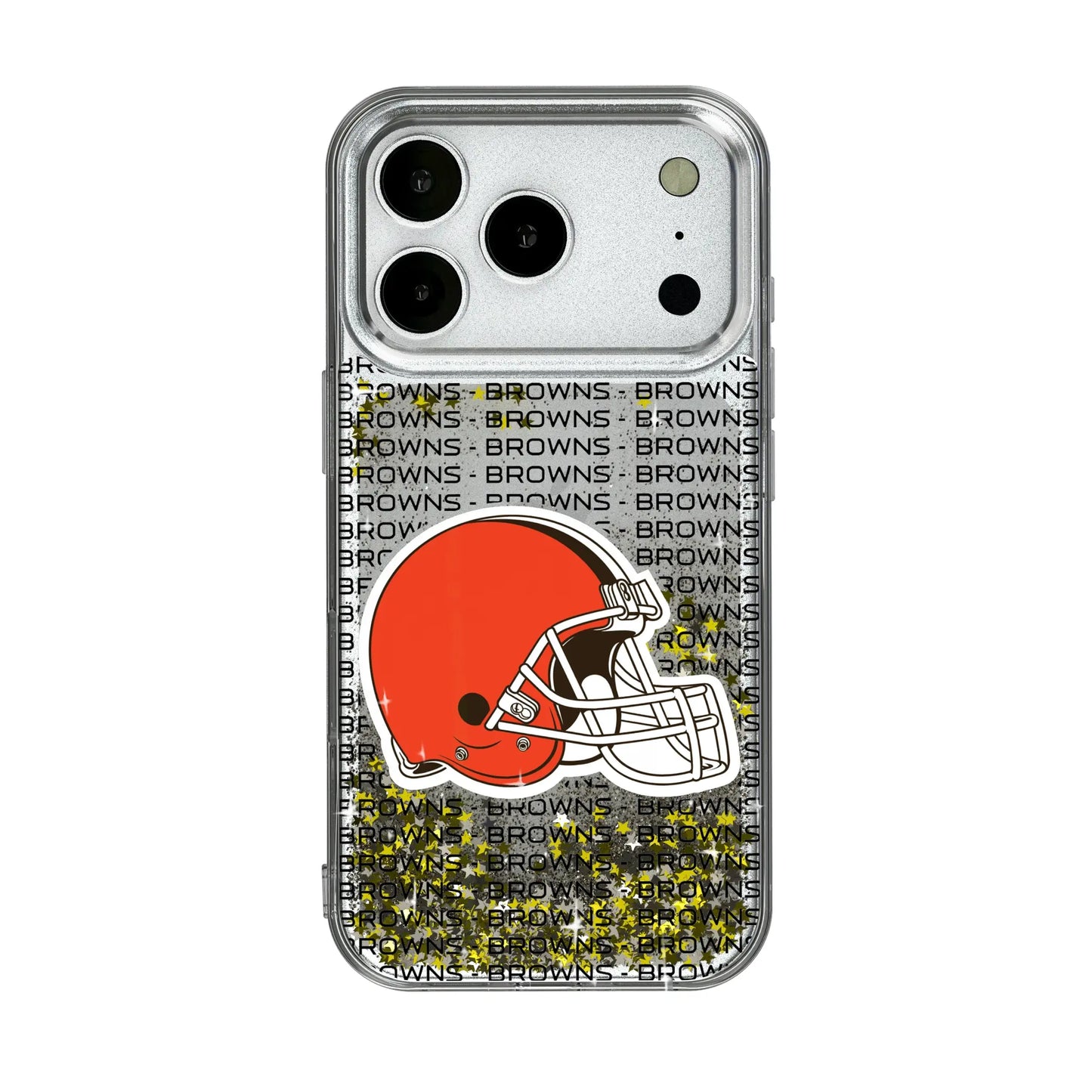 Cleveland Browns Text Backdrop Glitter Phone Case for Apple iPhone