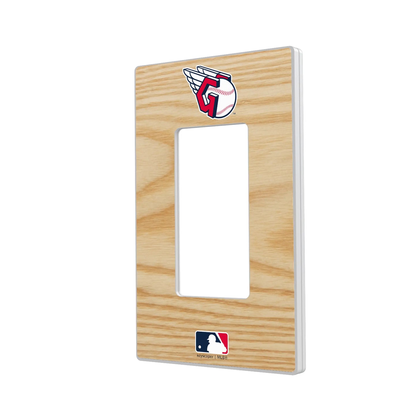 Cleveland Guardians Baseball Bat Hidden-Screw Light Switch Plate