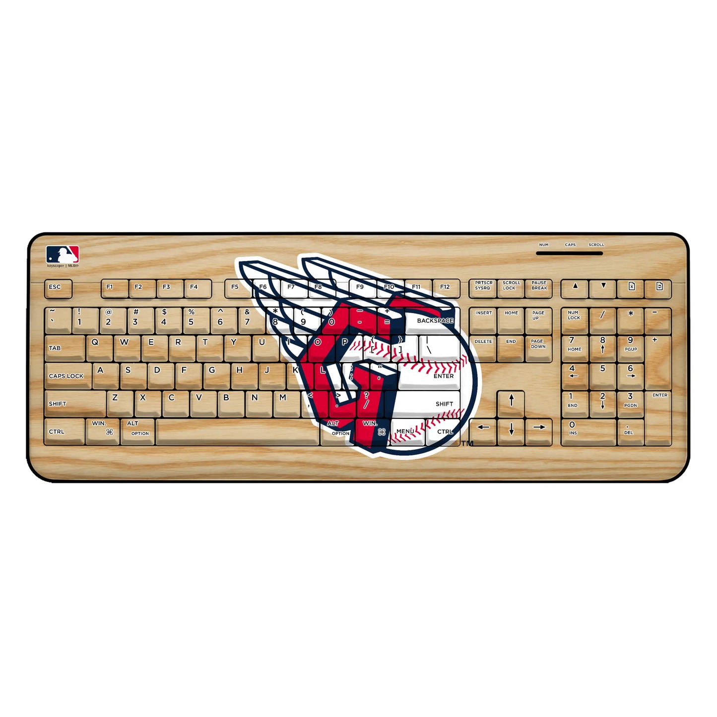 Cleveland Guardians Baseball Bat Wireless USB Keyboard