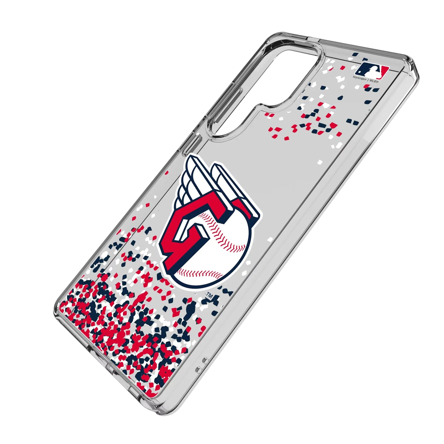 Cleveland Guardians Confetti Clear Phone Case for Samsung Galaxy