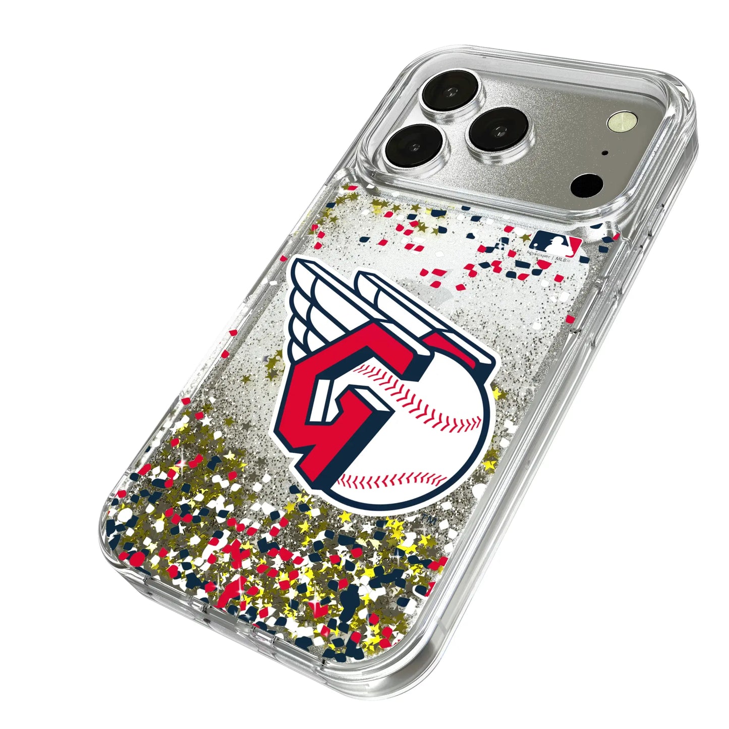 Cleveland Guardians Confetti Glitter Phone Case for Apple iPhone