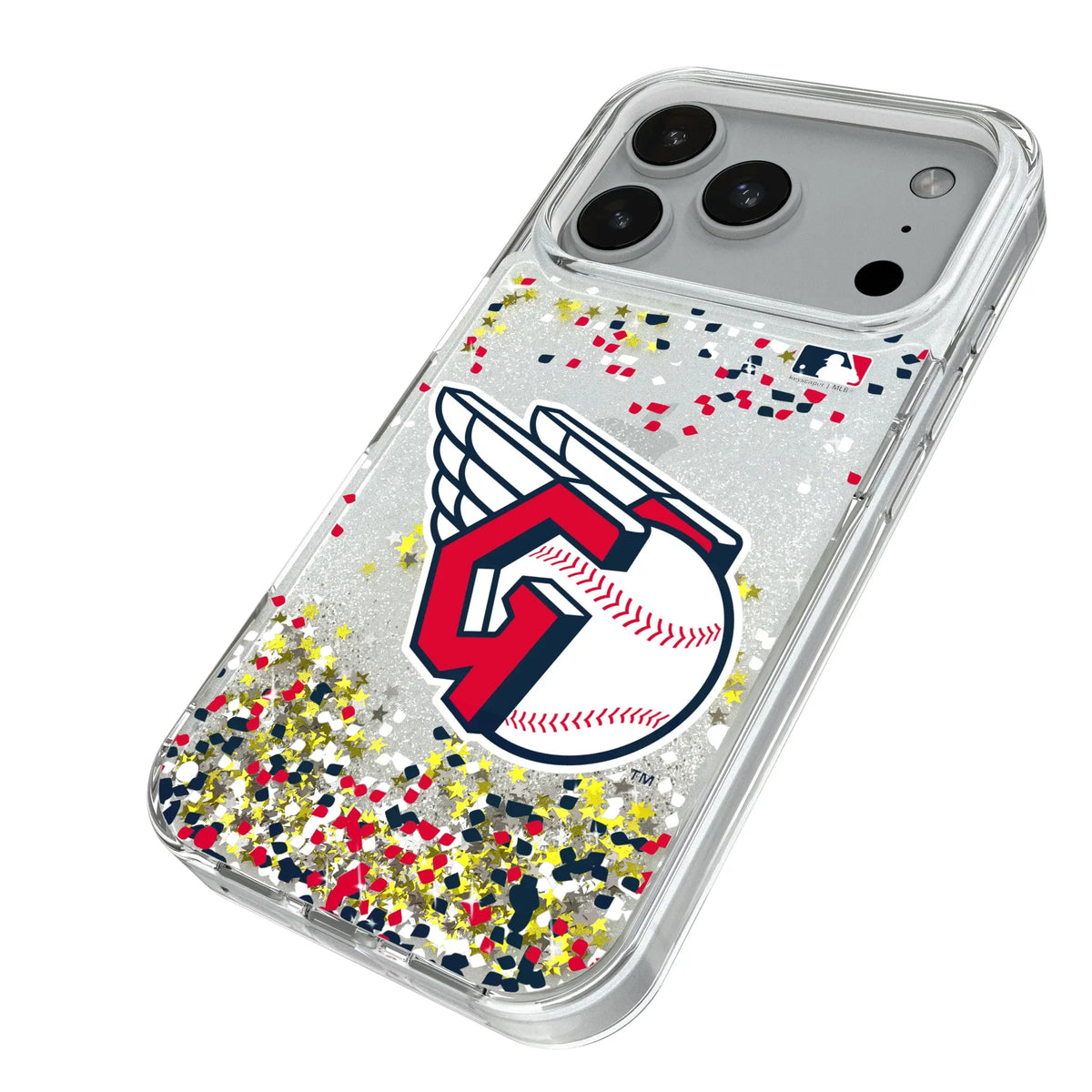 Cleveland Guardians Confetti Glitter Phone Case for Apple iPhone