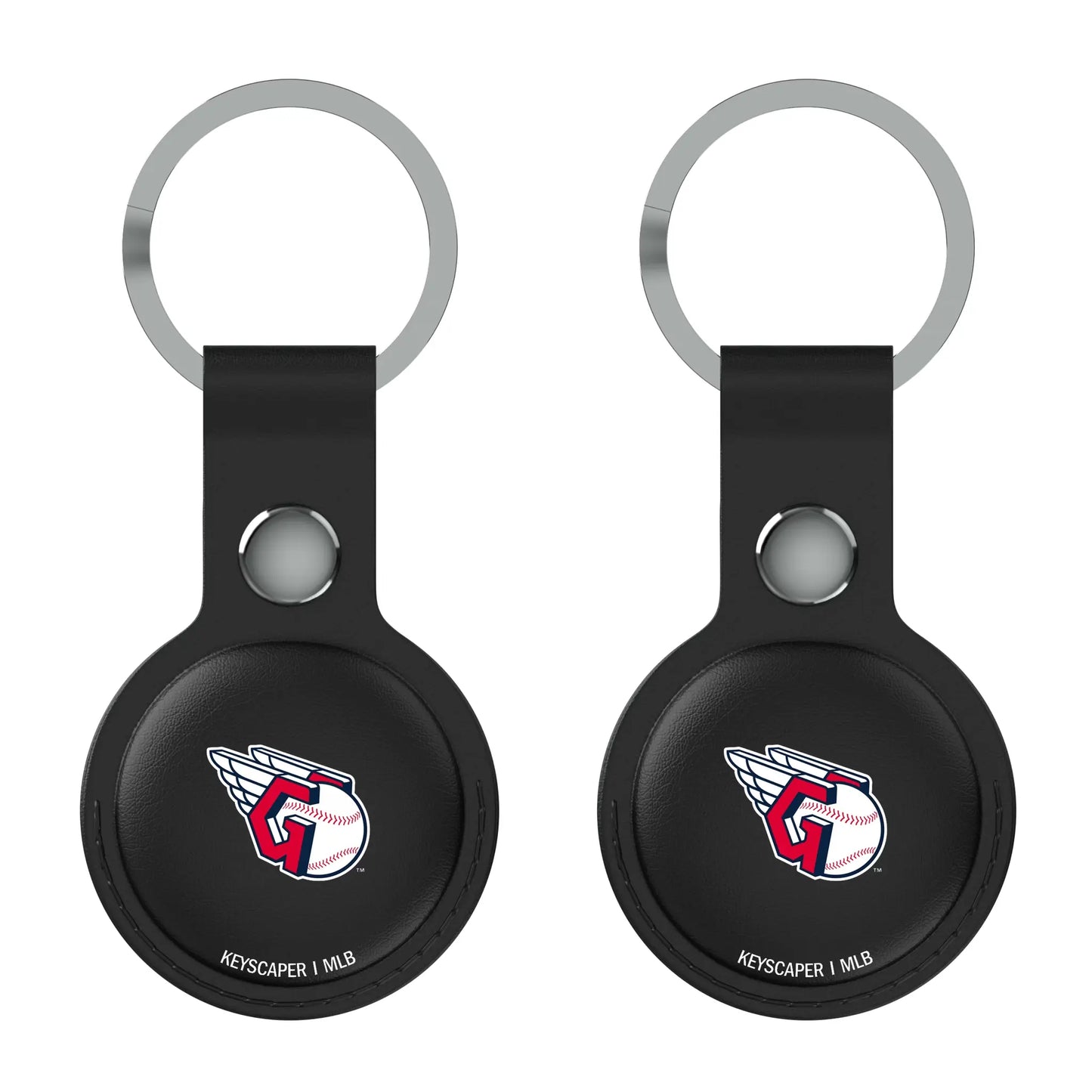 Cleveland Guardians Insignia Black Airtag Holder 2-Pack