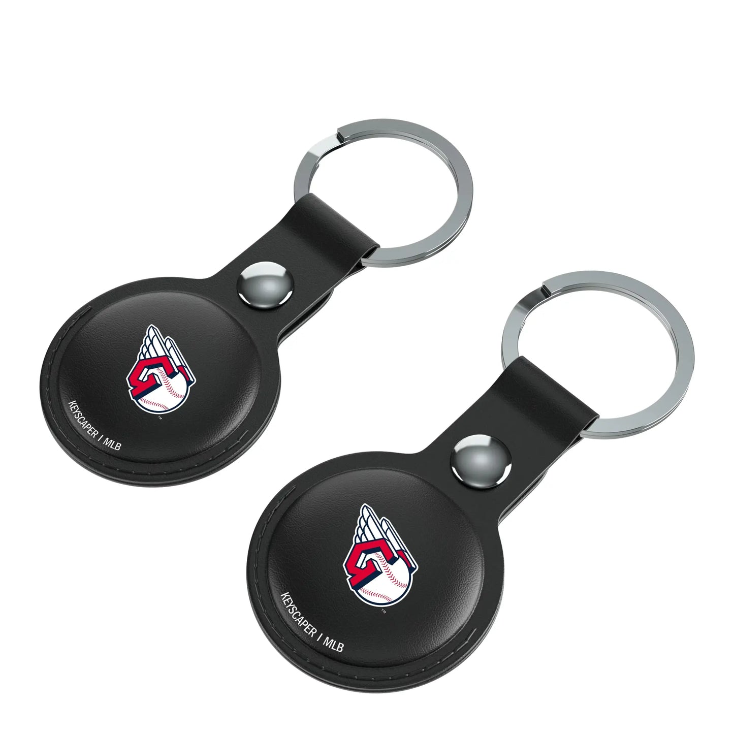Cleveland Guardians Insignia Black Airtag Holder 2-Pack