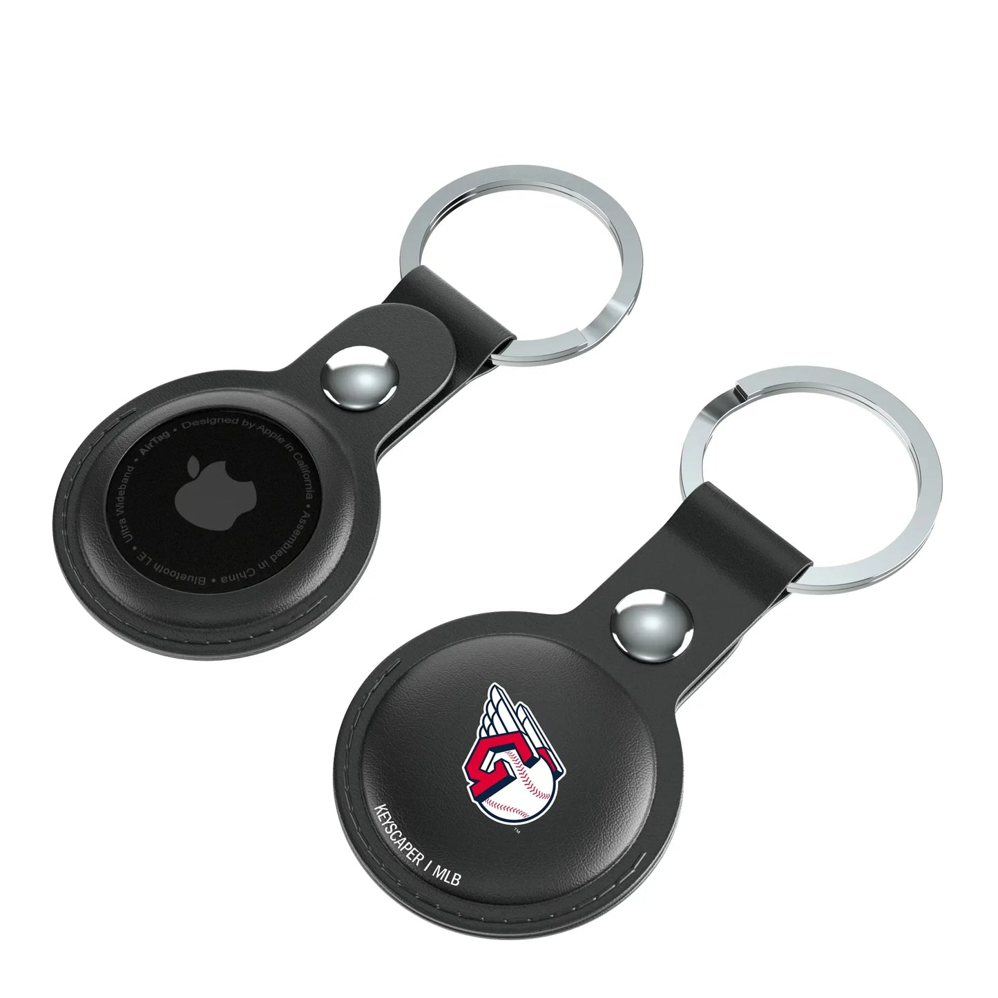 Cleveland Guardians Insignia Black Airtag Holder 2-Pack