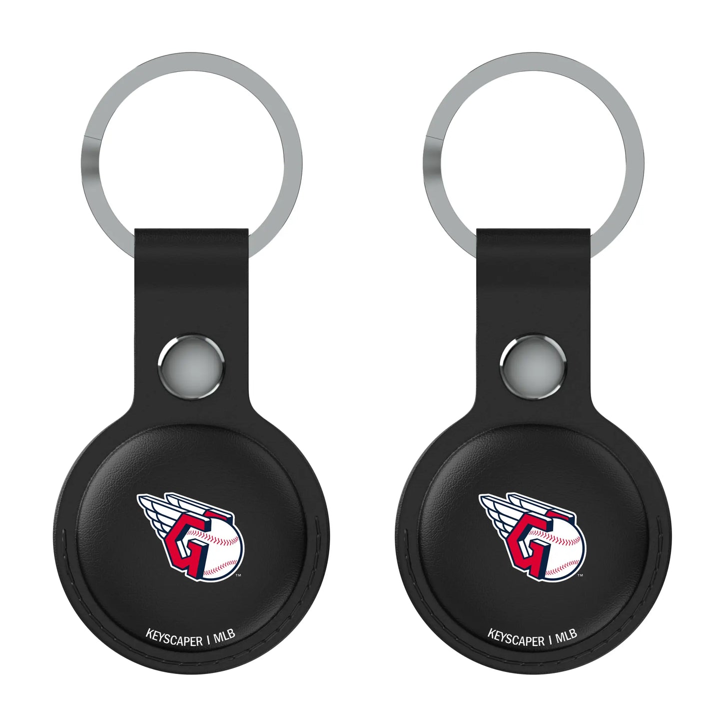 Cleveland Guardians Insignia Black Airtag Holder 2-Pack