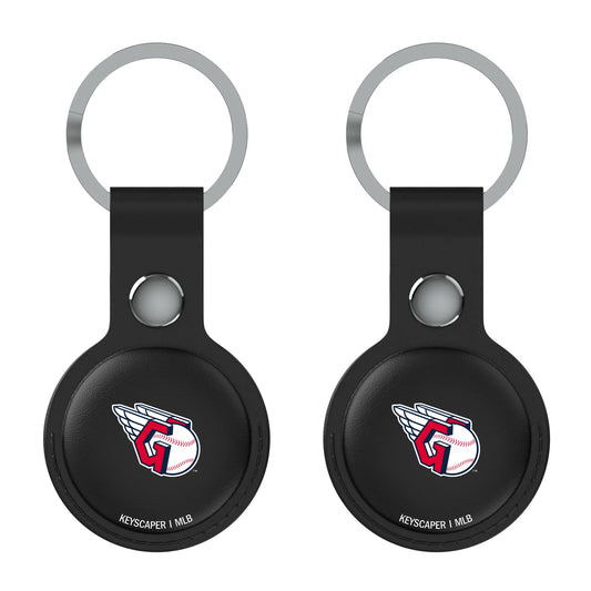 Cleveland Guardians Insignia Black Airtag Holder 2-Pack