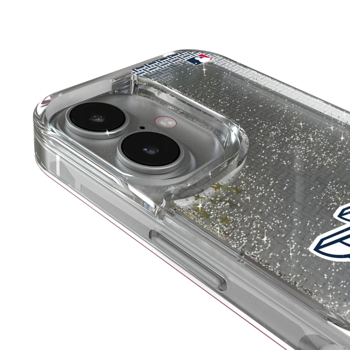 Cleveland Guardians Linen Glitter Phone Case for Apple iPhone